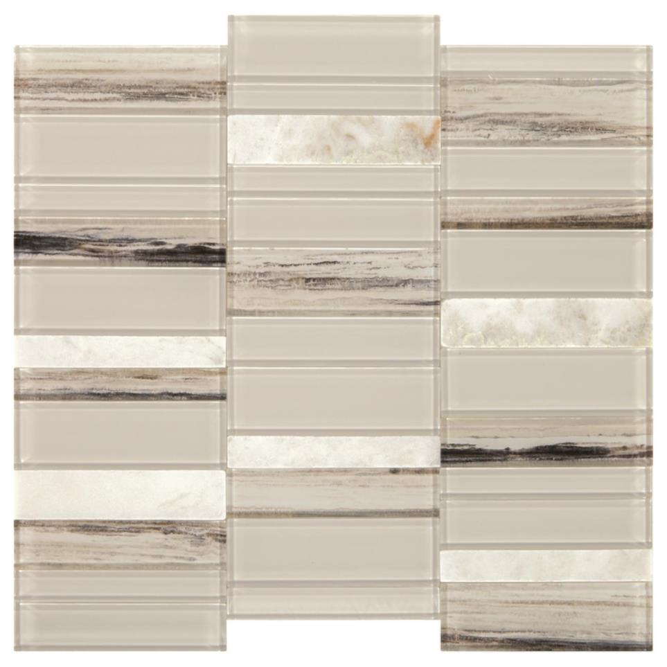 Mosaic Daphne White Honed Beige/Tan Tile