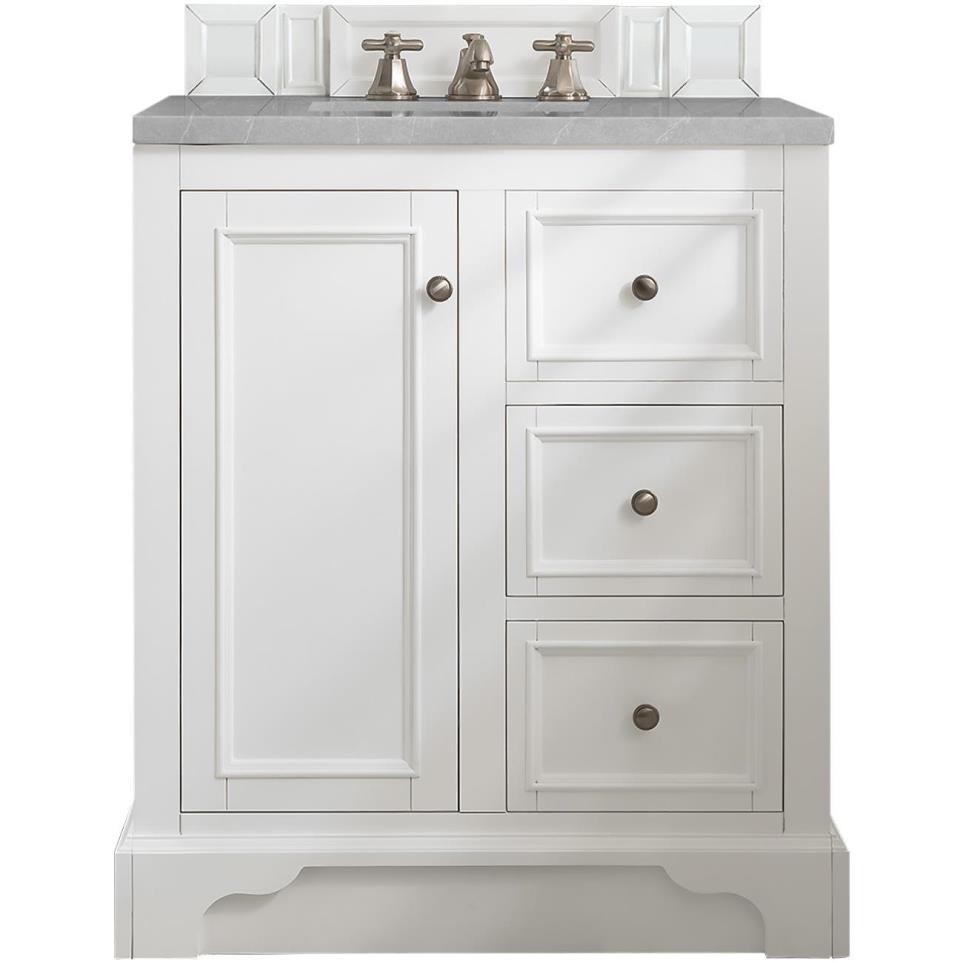 Base with Sink Top Bright White White Vanities