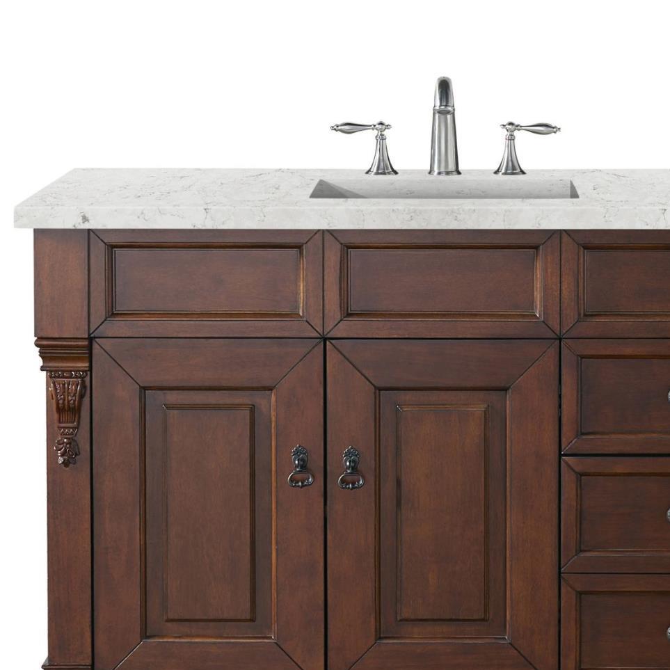 Base with Sink Top Warm Cherry Medium Finish Vanities