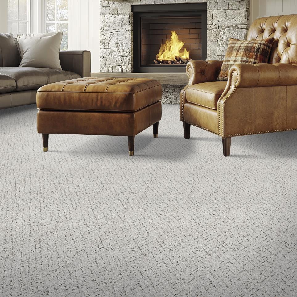Pattern Furrowed Gray Carpet