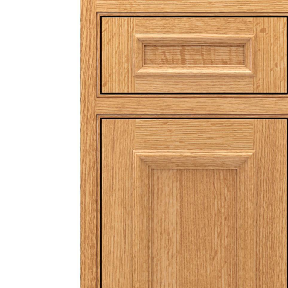 Square Natural Light Finish Square Cabinets