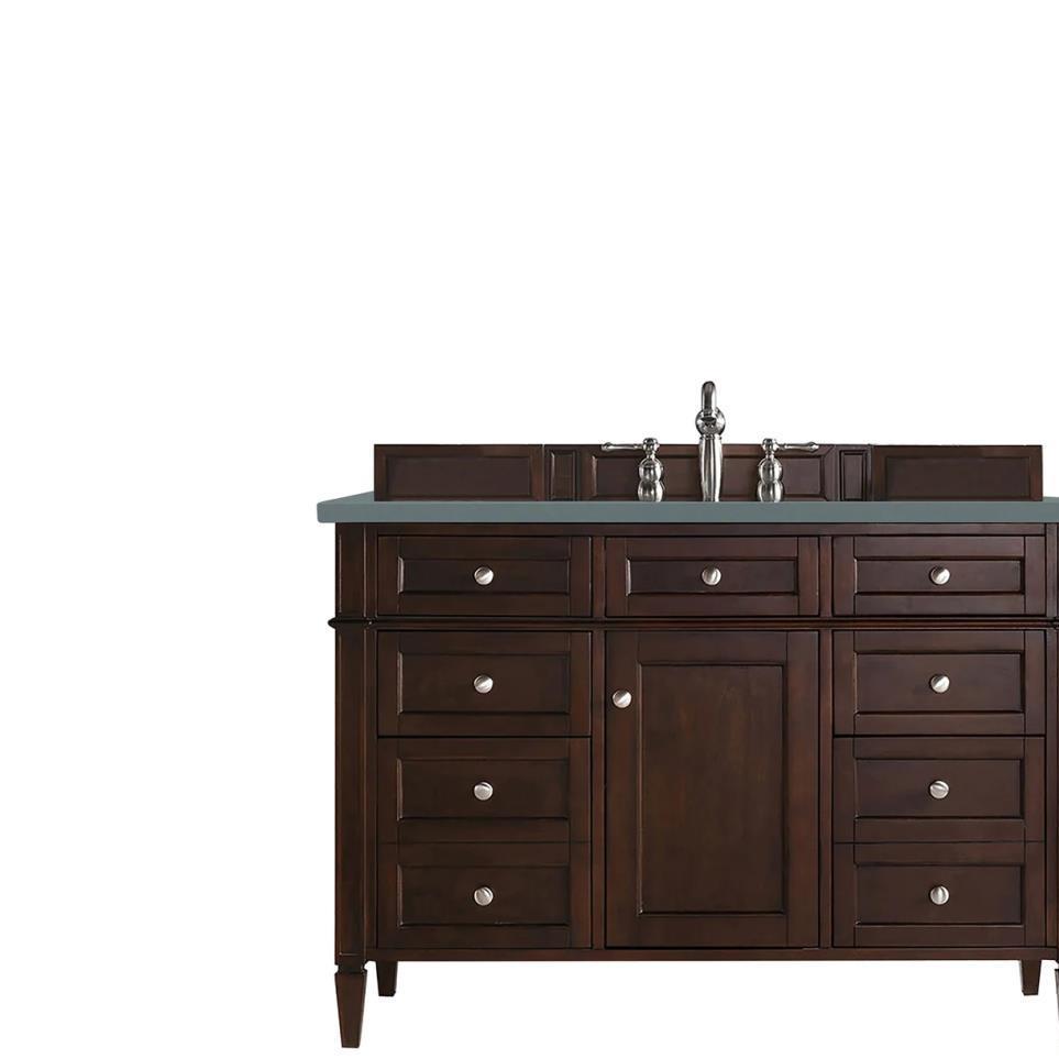 Base with Sink Top Burnished Mahogany Dark Finish Vanities