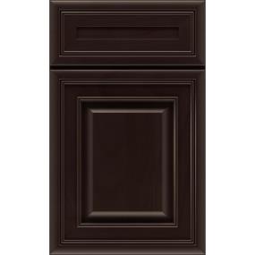 Square Thatch Dark Finish Square Cabinets