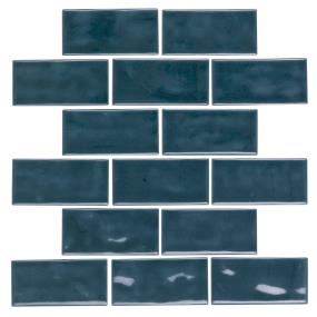 Mosaic Deep Blue Glossy Blue Tile