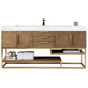 Base with Sink Top Latte Oak Light Finish Vanities