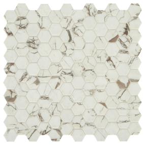 Mosaic Posh Sparkler Matte White Tile