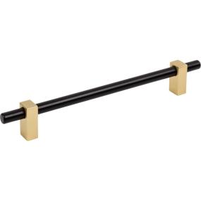 Bar Pull Matte Black,Brushed Gold Brass / Gold Pulls