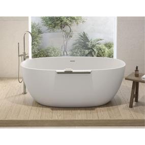 Soaking Tubs White/Dark Chrome White Bathtubs