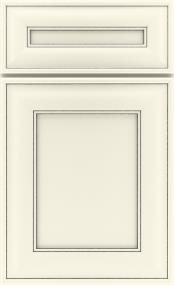 Square Coconut / Grey Stone Detail Paint - White Cabinets