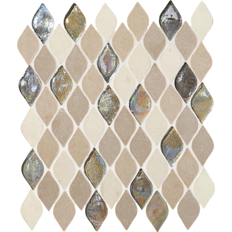 Mosaic Blanc Et Beige Mix Beige/Tan Tile