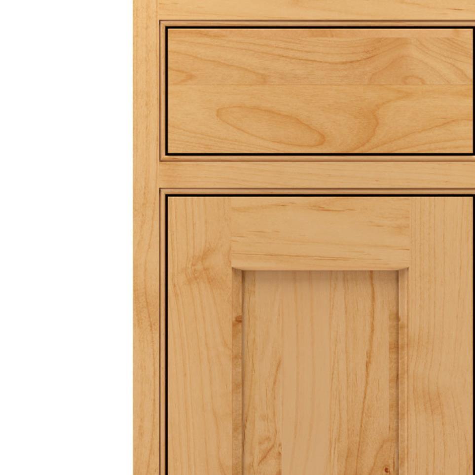 Square Natural Light Finish Square Cabinets