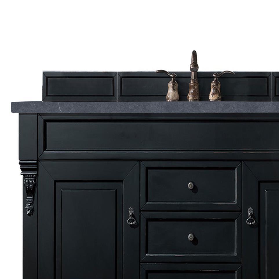 Base with Sink Top Antique Black Grey / Black Vanities