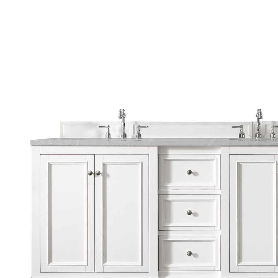 Base with Sink Top Bright White White Vanities