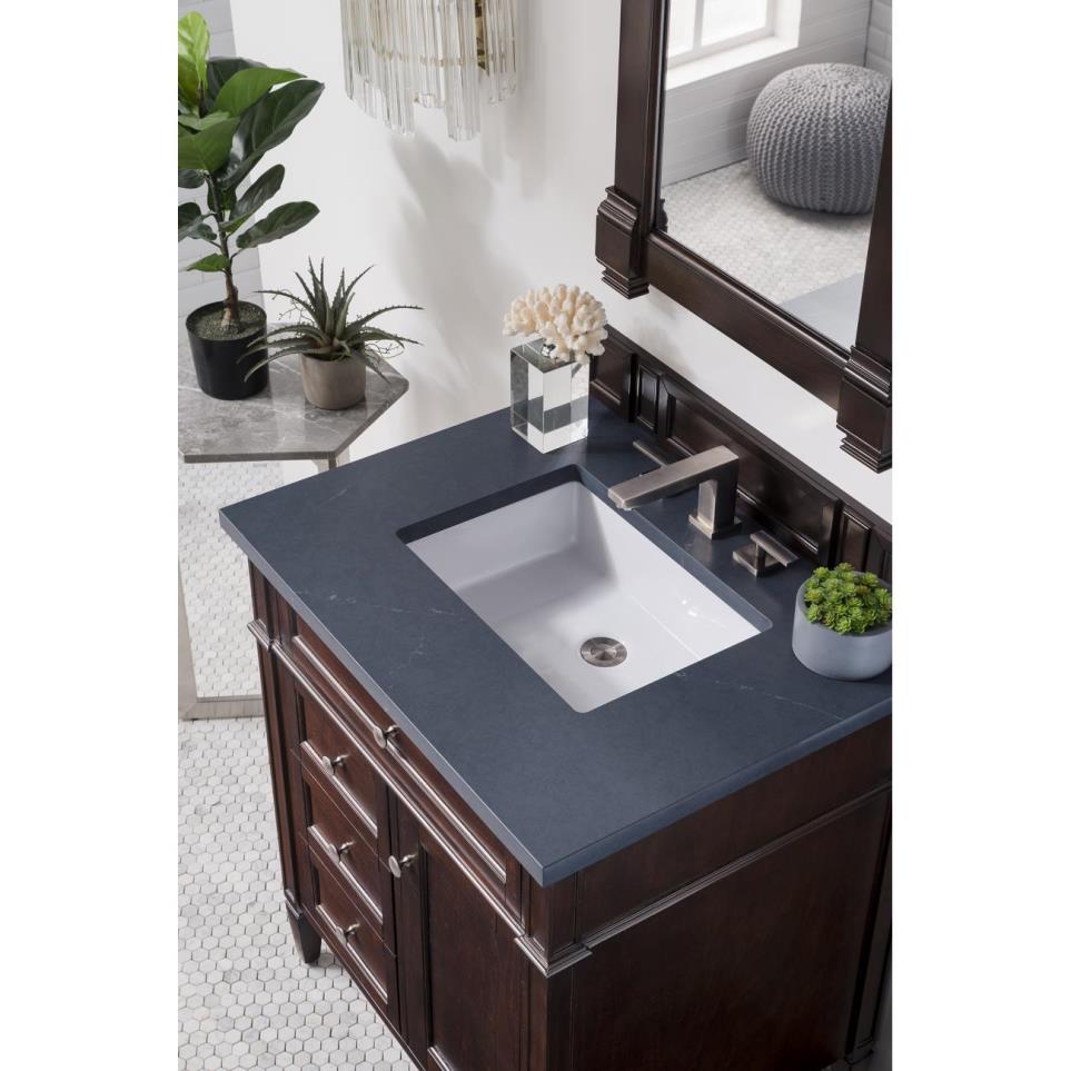 Base with Sink Top Burnished Mahogany Dark Finish Vanities