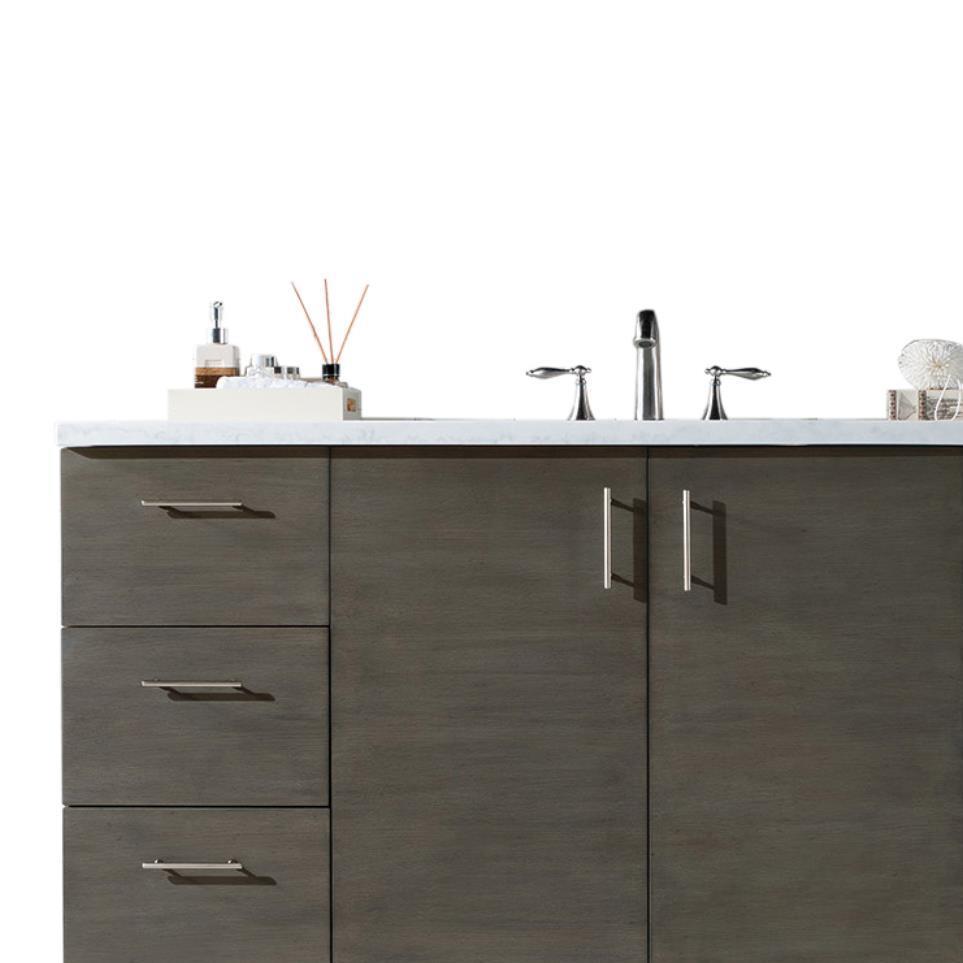 Base with Sink Top Silver Oak Medium Finish Vanities