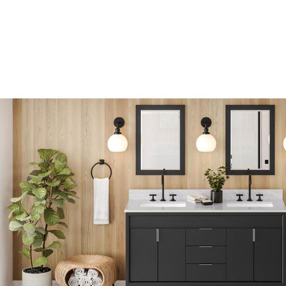 Base with Sink Top Black Grey / Black Vanities