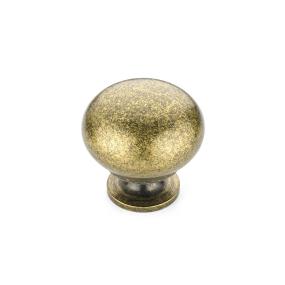 Knob Burnished Brass Brass / Gold Knobs