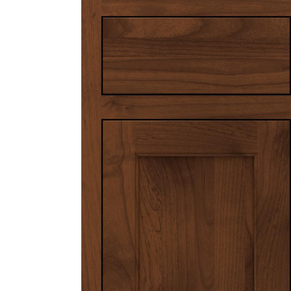 Square Sepia Dark Finish Square Cabinets