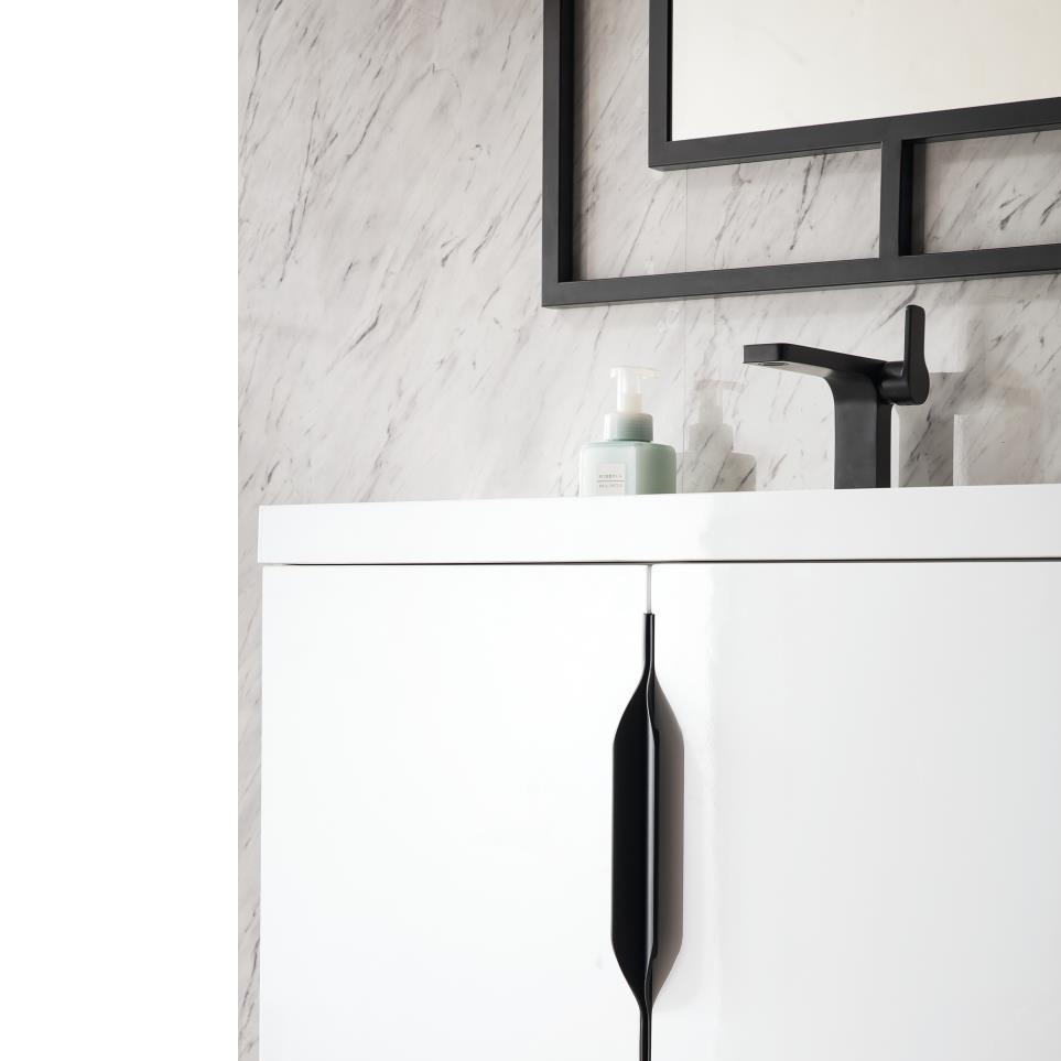 Base with Sink Top Glossy White White Vanities