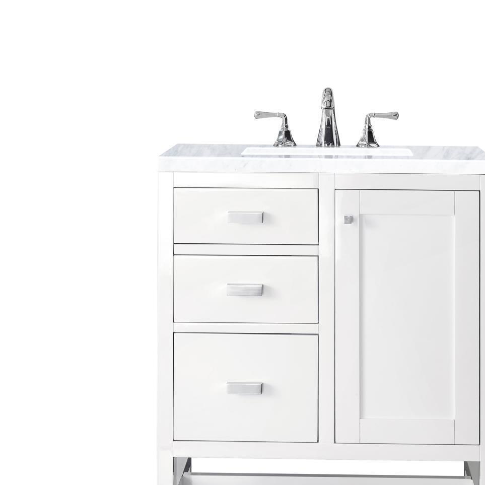 Base with Sink Top Glossy White White Vanities