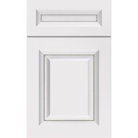 5 Piece White With Toasted Almond Detail Glaze - Paint 5 Piece Cabinets