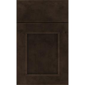 Square Thatch Dark Finish Square Cabinets