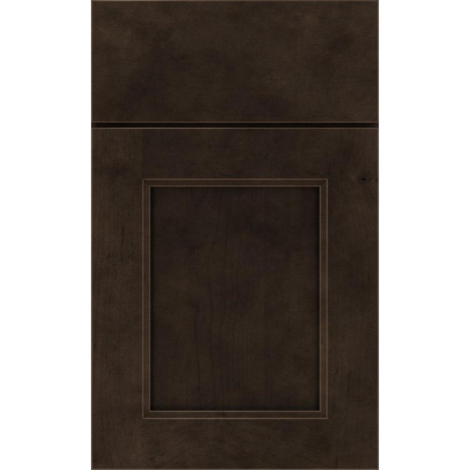 Square Thatch Dark Finish Square Cabinets
