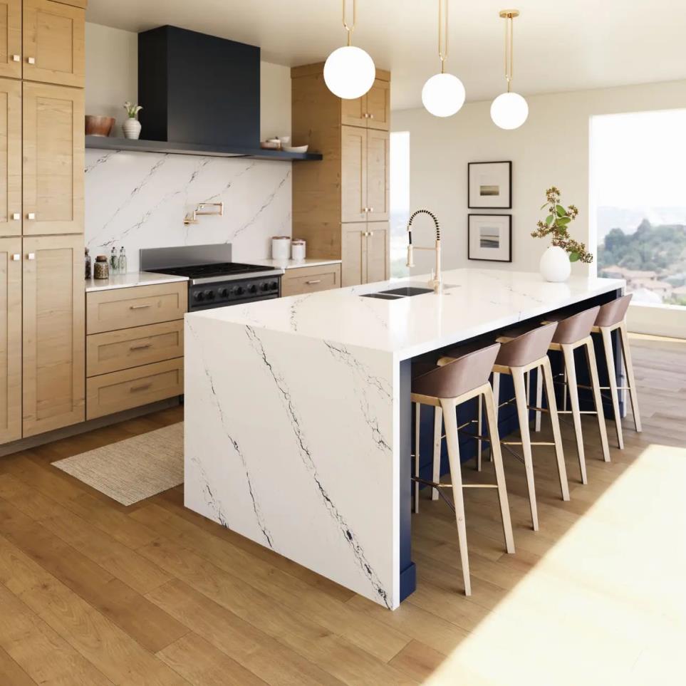 Slab Inverness Cobalt White Quartz Countertops
