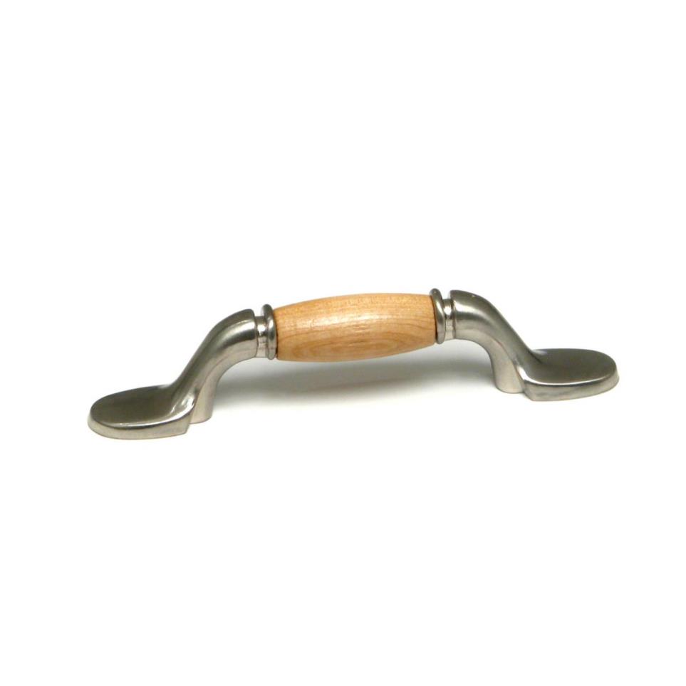 Pull Br. Nickel / Natural Maple Nickel Pulls