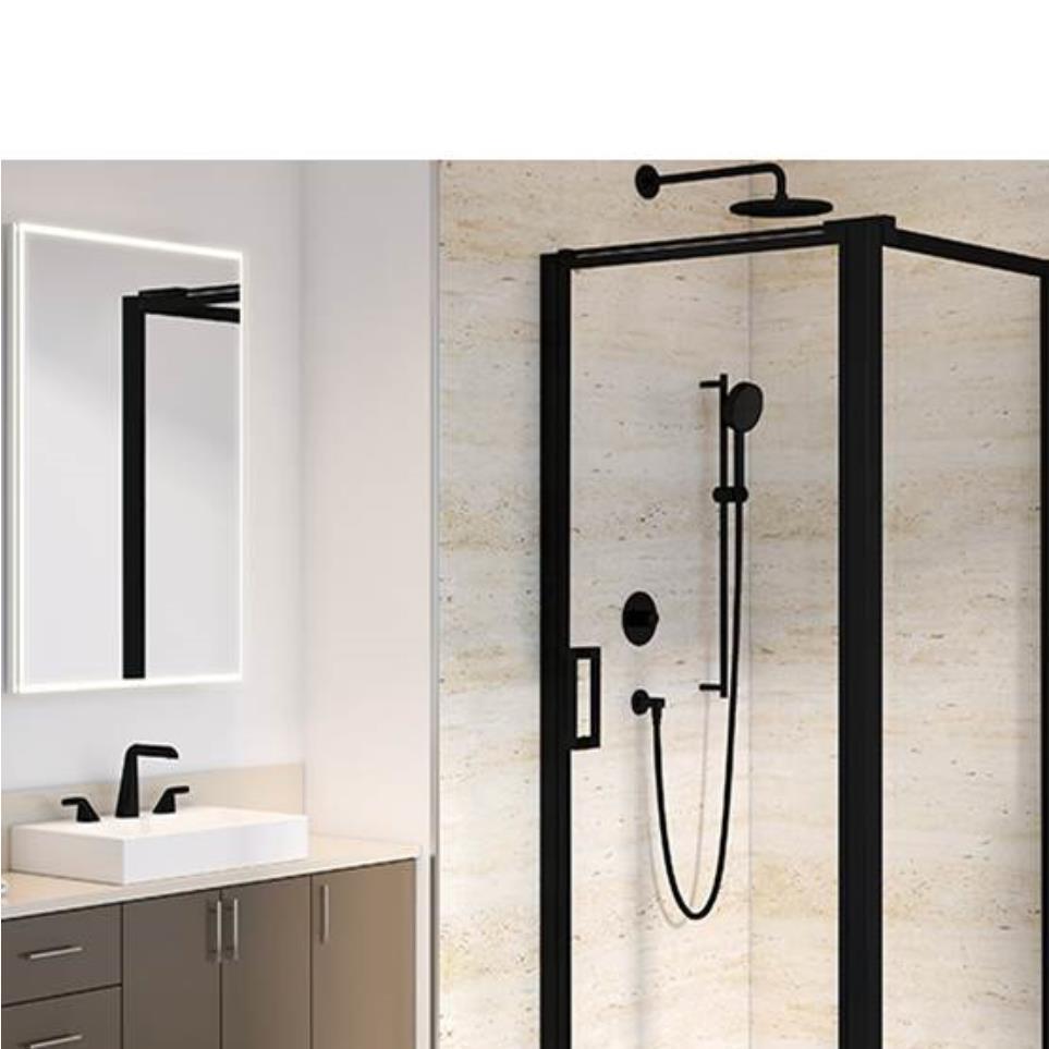 Door Matte Black Black Showers