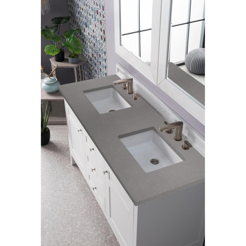 Base with Sink Top Bright  White White Vanities