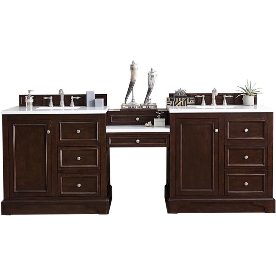 Base with Sink Top Burnished Mahogany Dark Finish Vanities