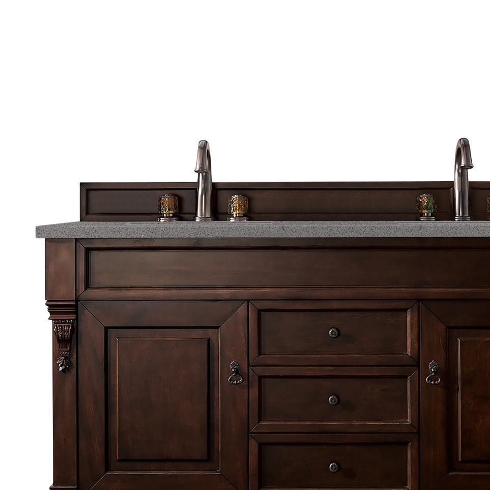 Base with Sink Top Burnished Mahogany Dark Finish Vanities