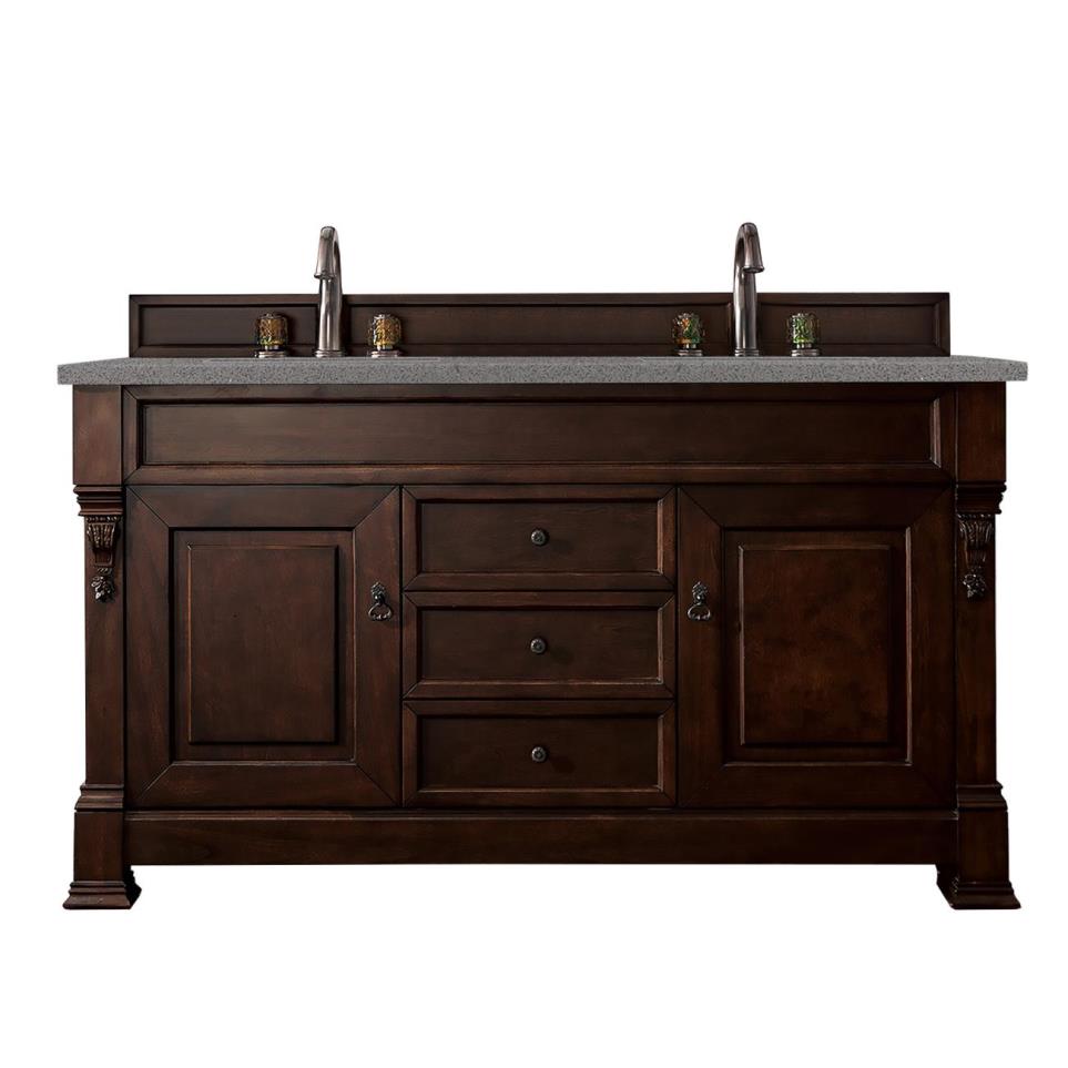 Base with Sink Top Burnished Mahogany Dark Finish Vanities