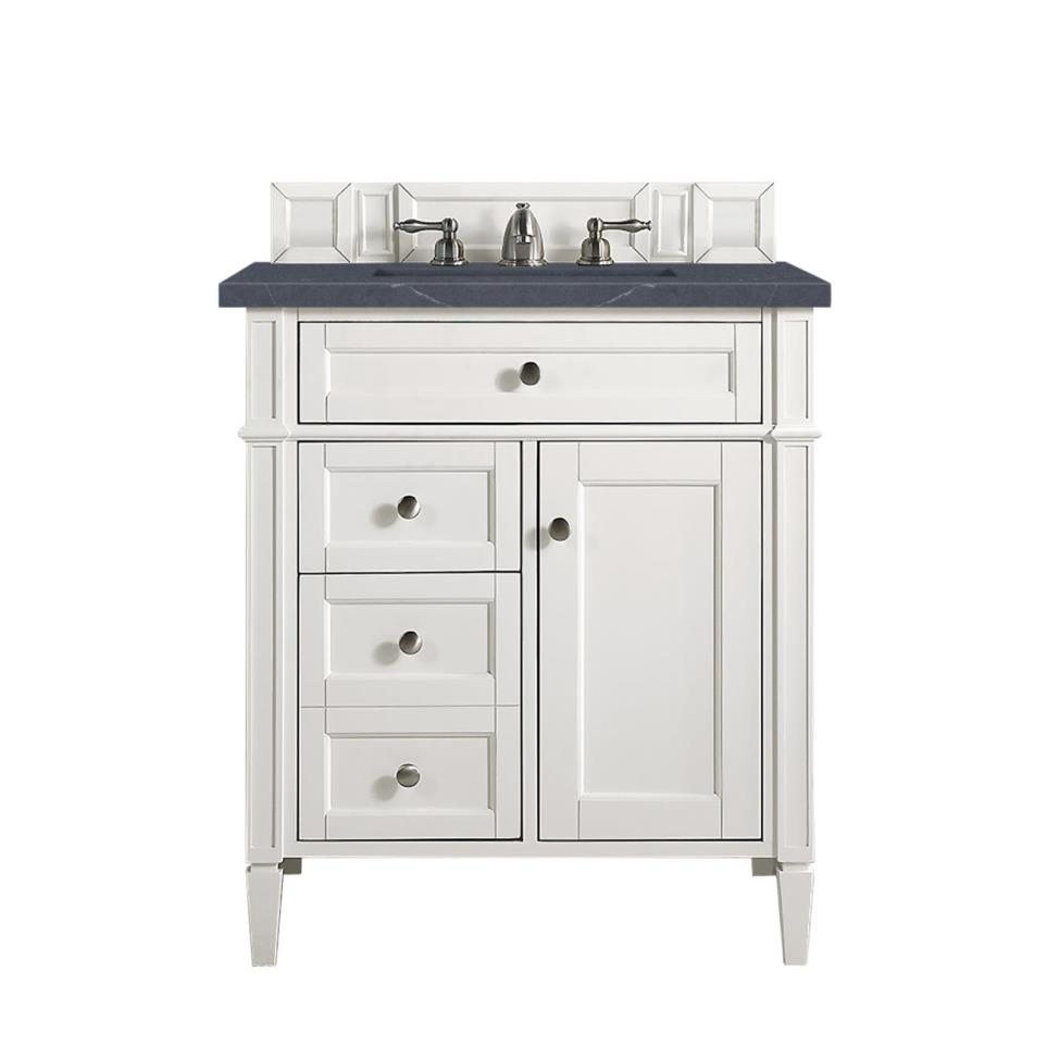 Base with Sink Top Bright White White Vanities