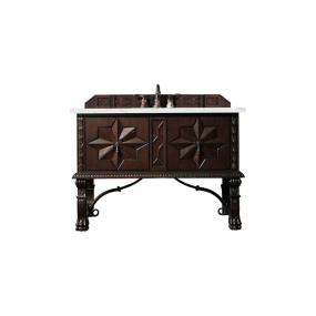 Base with Sink Top Antique Walnut Dark Finish Vanities