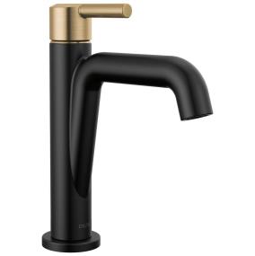 Bath Matte Black / Champagne Bronze Black Faucets