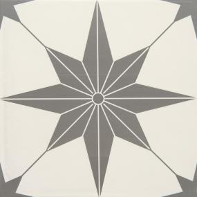 Tile Jewel Black Matte White Tile