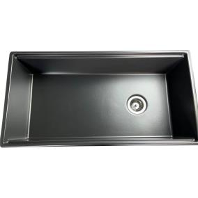 Satin Matte Black Grey / Black Sinks