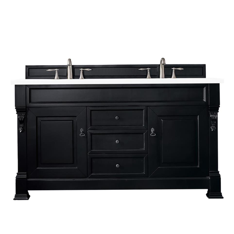 Base with Sink Top Antique Black Dark Finish Vanities