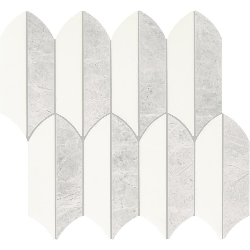 Mosaic Cristallo Blend Polished Gray Tile