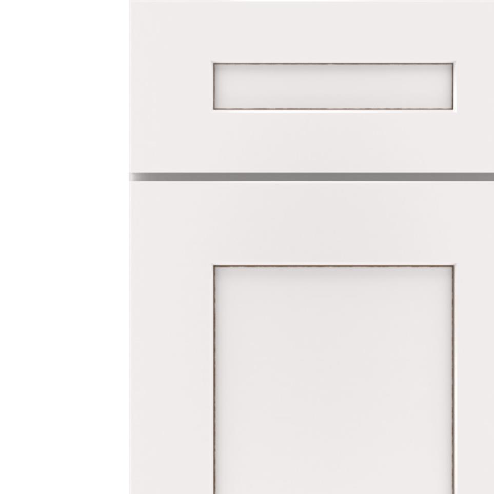 Square White With Toasted Almond Detail Glaze - Paint Square Cabinets