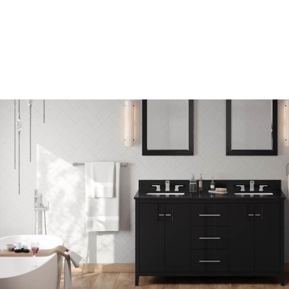 Base with Sink Top Black Grey / Black Vanities