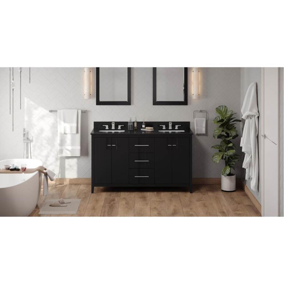 Base with Sink Top Black Grey / Black Vanities