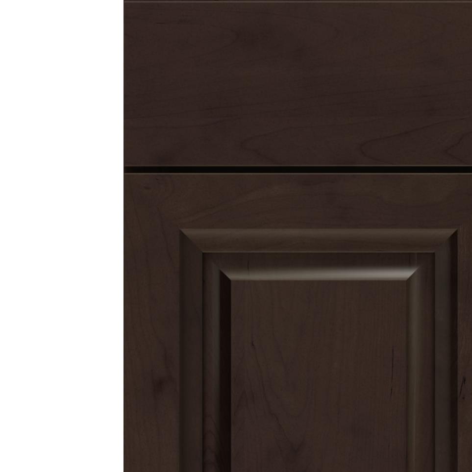 Square Thatch Dark Finish Square Cabinets