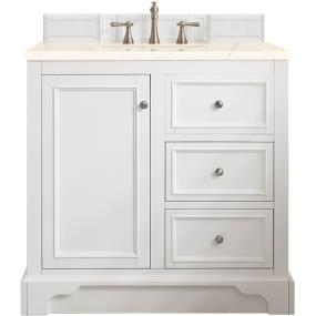 Base with Sink Top Bright White White Vanities