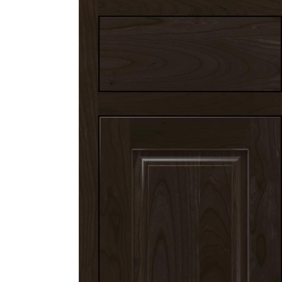 Square Teaberry Dark Finish Square Cabinets