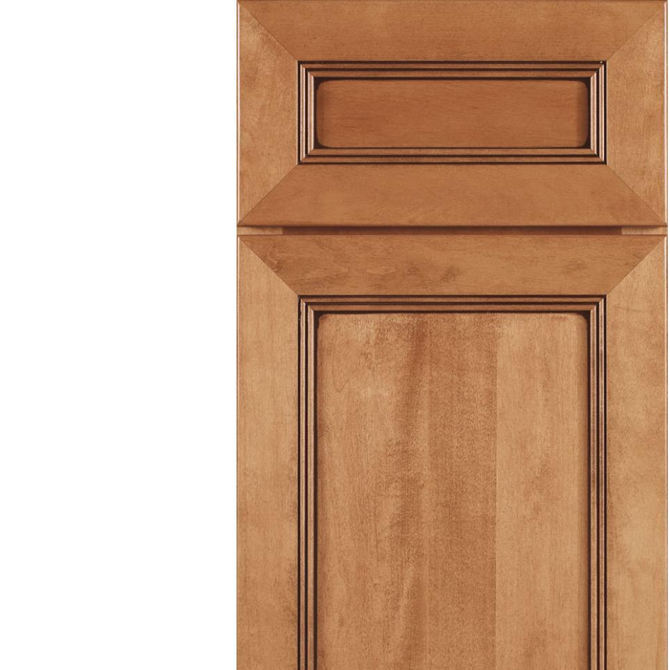 Square Butternut Coffee Medium Finish Square Cabinets