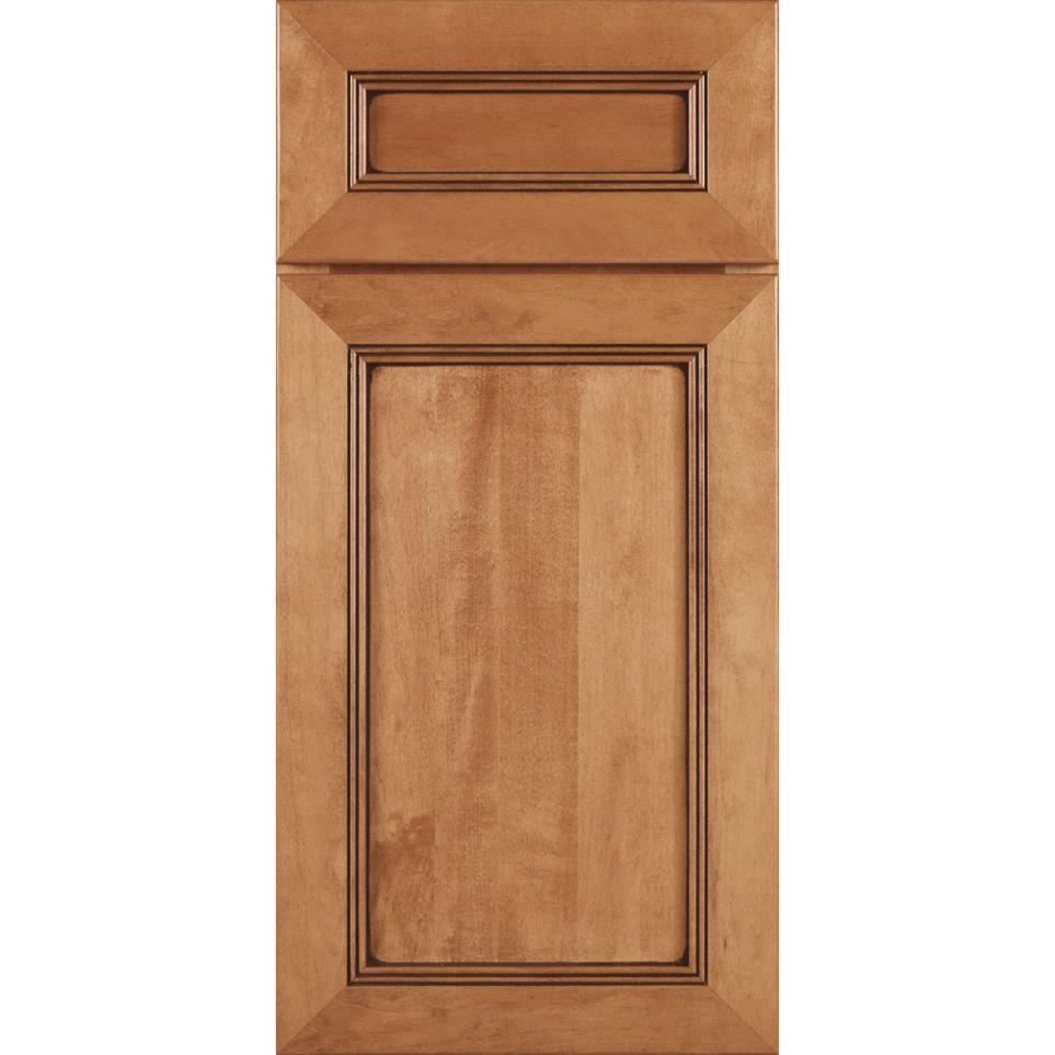 Square Butternut Coffee Medium Finish Square Cabinets