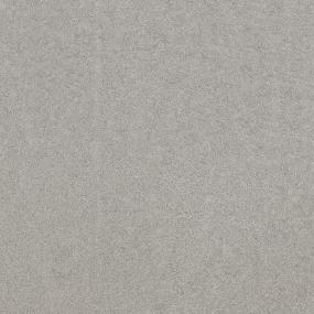 Textured Saxony Silver Silk White Carpet